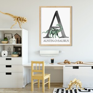 Dinosaur Print - DINOSAURUS NAME PRINT  - Dinosaur art- Dinosaur Decor-  Dinosaur Art Print - Kids Wall Art