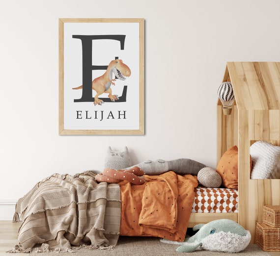 Dinosaur Print Digital Download TRex Print Personalised Print Download Printable Personalized Nursery Print Boys room decor