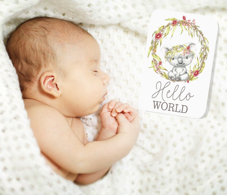 Baby Photo Cards BABY MILESTONE CARDS Baby Keepsake Australian Baby Animals Baby shower gift