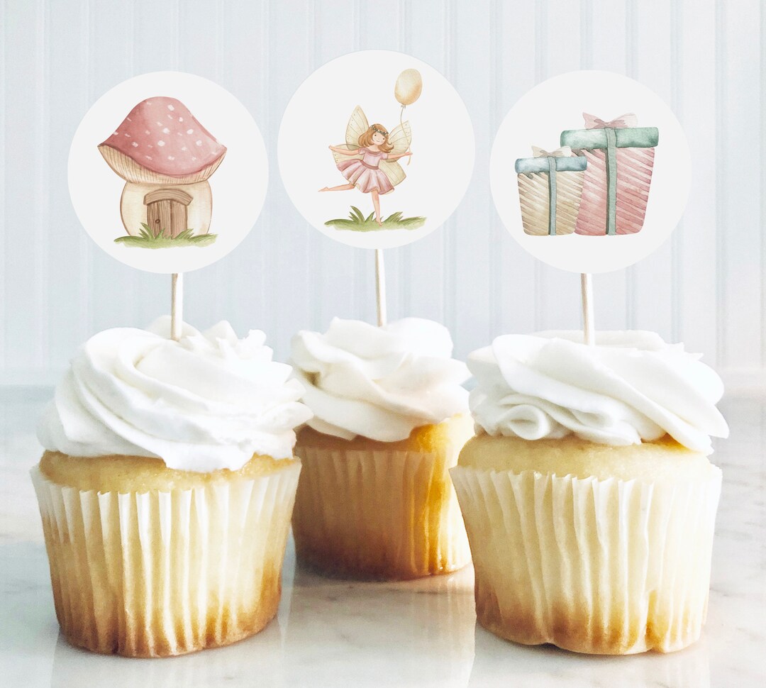 FAIRY Cupcake Toppers - Instant Download - Kids Party Decorations ...