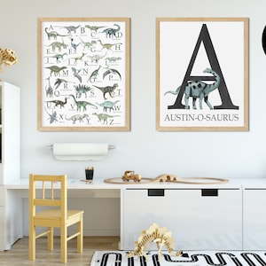 DINOSAUR WALL ART / Dinosaur Alphabet / Instant Download/  Nursery Wall Art / Kids wall art / Wall Art for Boys / Kids Room Decor