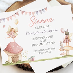 FAIRY INVITATION - Secret Fairy Garden Party Invitation - Digital file - Fairy party