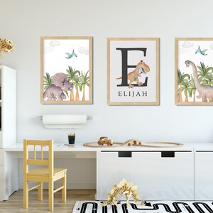 Dinosaur Print - Digital Download - Name Print - Nursery Print - Boys bedroom - Boys Nursery -  Personalised Print