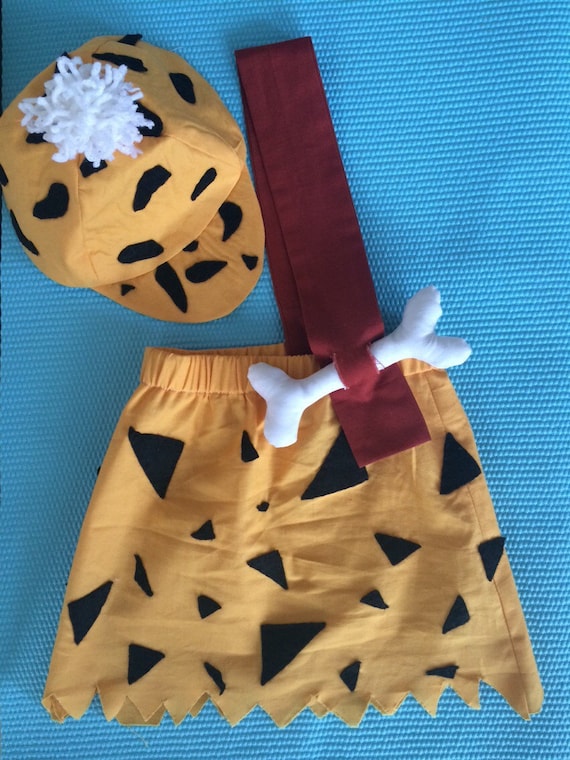 BAM BAM costume Flinstones. Hand made and personalizable for baby, toddler and child sizes.