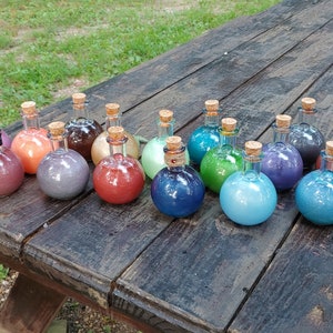 Color Changing Potion Gift Nerdy DnD Ren Faire Cosplay Accessory/DECOR (round bottle)