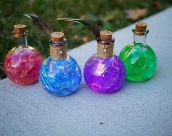 Holographic Magic Fairy Sparkle Potion Decor Halloween Cosplay Gift