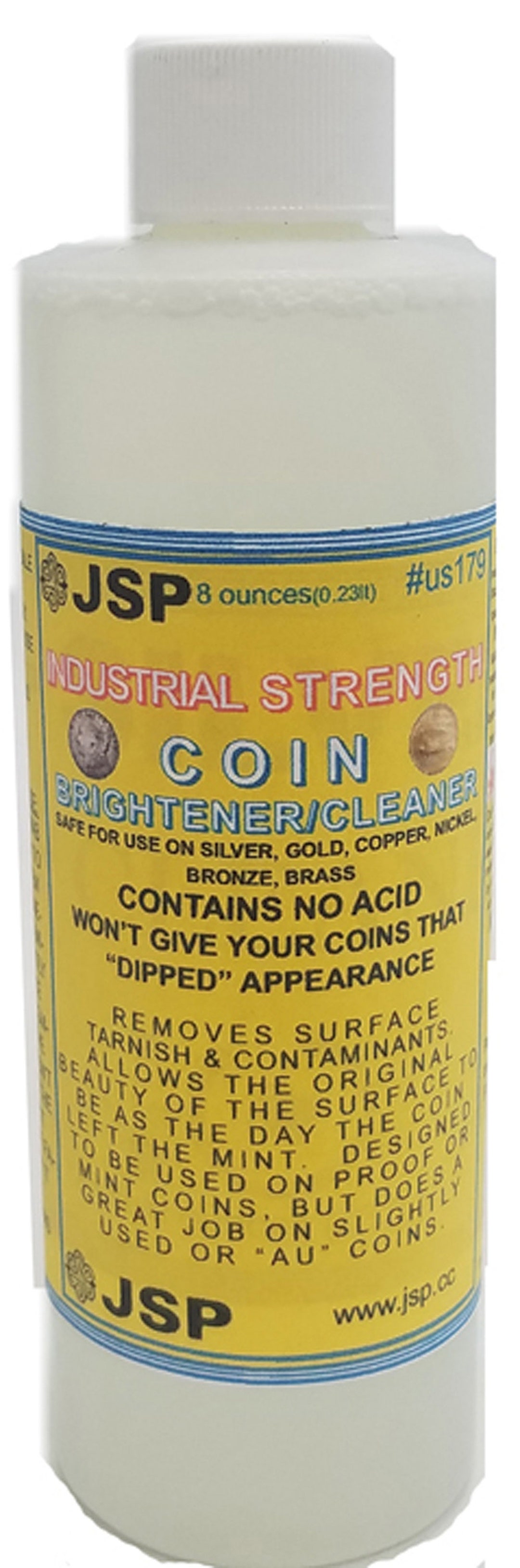 JSP® COIN BRIGHTENER Cleaner 8 Ounces 