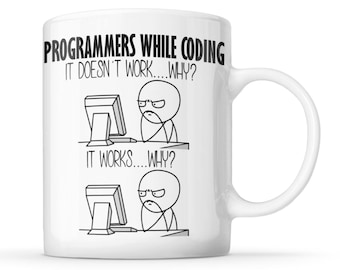 Programmers While Coding Funny Mug Software Developer Gift