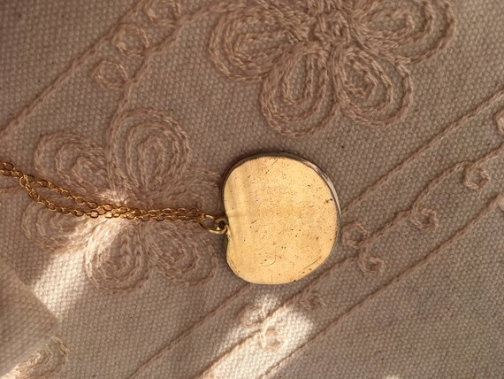 Cloisonne pendant necklace, vintage black cloison… - image 4