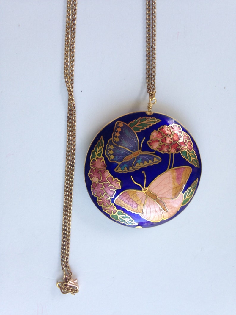 Long Pendant Necklace Cloisonne Image 0