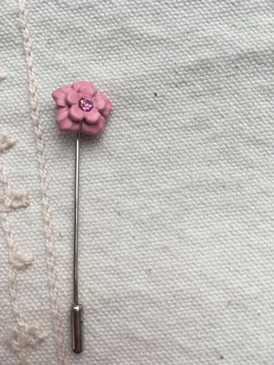 Stick Pin Vintage Hat Pin Flower Stick Pin Pink Stick Pin - Etsy
