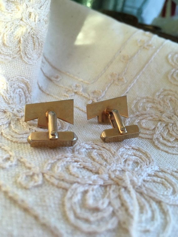 Vintage SWANK gold cufflinks, swank cufflinks, vi… - image 5