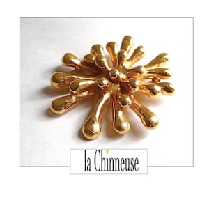 CHRISTIAN LACROIX BROOCH; Sea Anemone Brooch, 1980s, Haute Couture Brooch, For Her & Him, Signed French Designer Jewelry.
