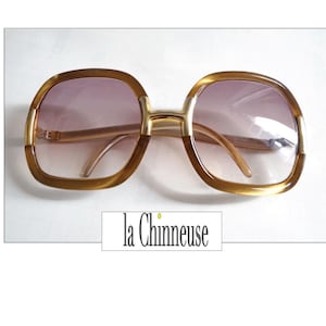 TED LAPIDUS Sunglasses, Oversize Sunglasses, Ted Lapidus Vintage 1980s, For Her, French Luxury.