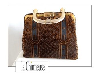BOLSO ROBERTA Di CAMERINO, Bolso Vintage Raro Firmado R di Camerino, Años 50/60, Bolso Italiano de Lujo, Artículo de Coleccionista.