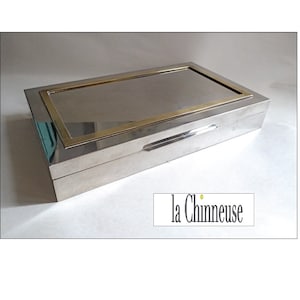 CAJA CONJUNTA; Caja de música vintage, años 70, joyero, estilo art déco, diseño modernista.