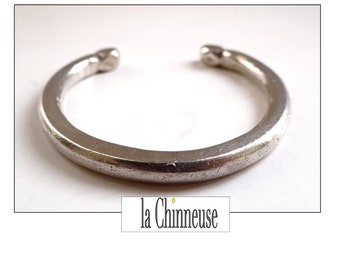 Bague Argent Massif Avec Deux Têtes De Cheval - Style Ancien, Occasion, Modèle T52