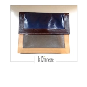 CARITA POCHETTE PARIS; Women&#39;s Clutch Bag, Leather Clutch Bag, Vintage 2000s, French Luxury, Collectible.