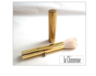 GUERLAIN INTREKBARE BORSTEL, Tasaccessoireborstel, Vintage jaren '80, Luxe Accessoire, Voor Haar, Collectible.