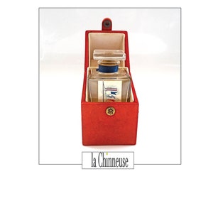 VINTAGE PERFUME BOX; Travel Perfume Box, Vintage Canoe Perfume Bottle by Dana, 1950s, Antique Collectible Bottle.