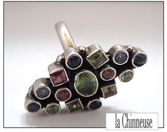 Bague Ancienne En Argent De Tunisie - Argent Massif 850/1000, Style Vintage Et Ethnique, Occasion