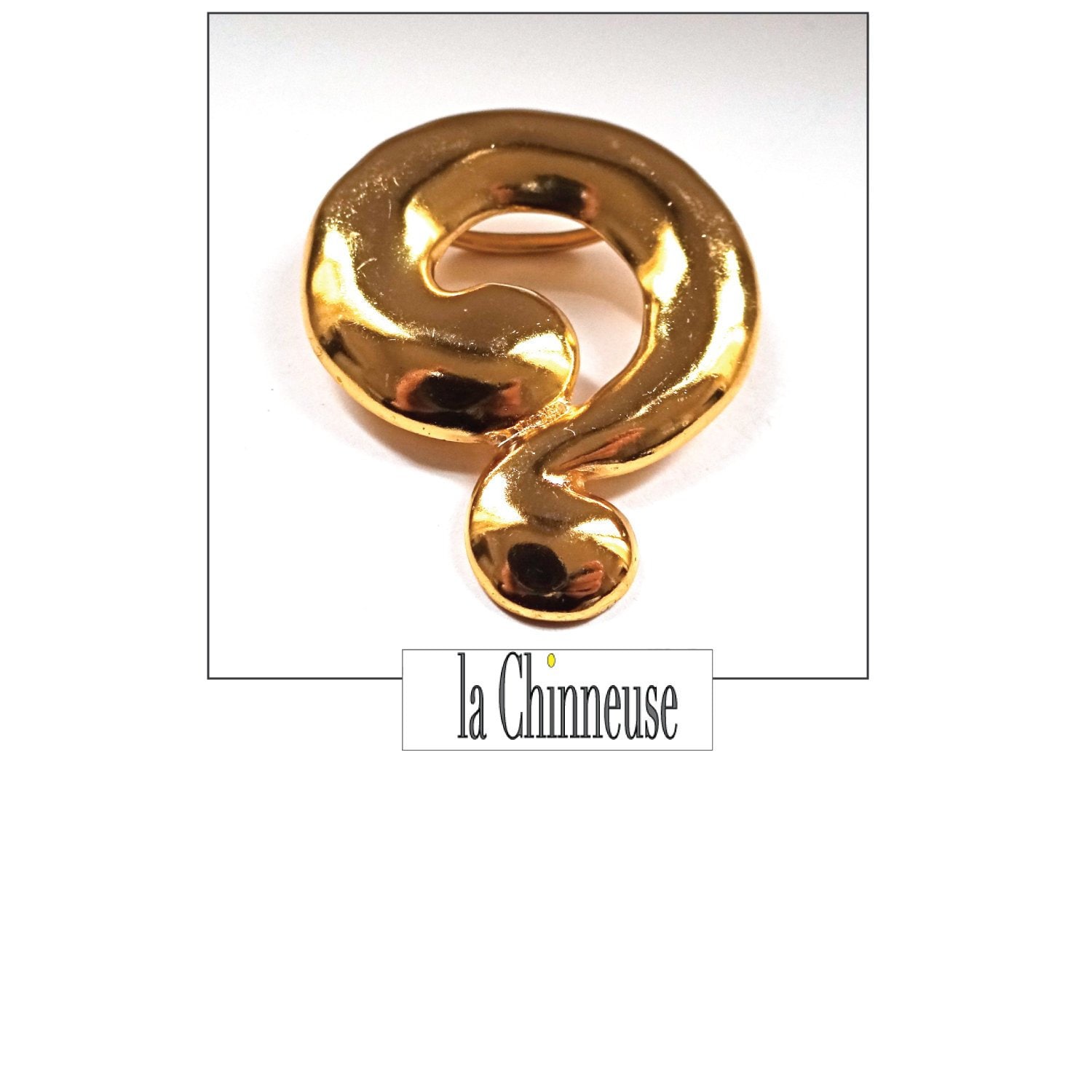 Yves Saint Laurent YSL 1980s Gold Scarf Ring For Sale at 1stDibs