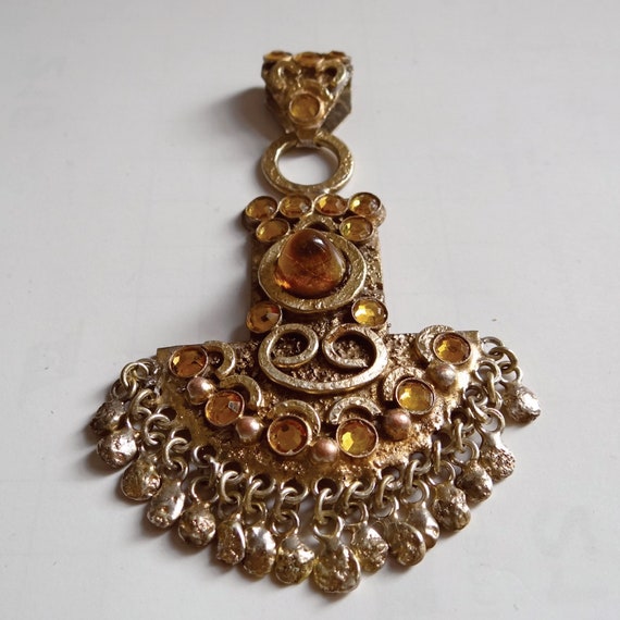 Pendentif Broche Vintage Créateur Henri Périchon - Bijou Ancien Occasion