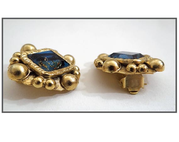 HENRY Signed Earrings; Vintage Henry Perichon Ear… - image 7