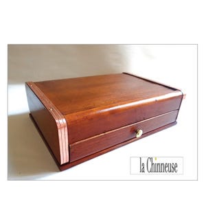 Scatola in stile ART DECO; portagioie o portasigarette, per lei e per lui, vintage anni '40, set di scatole di sistema.
