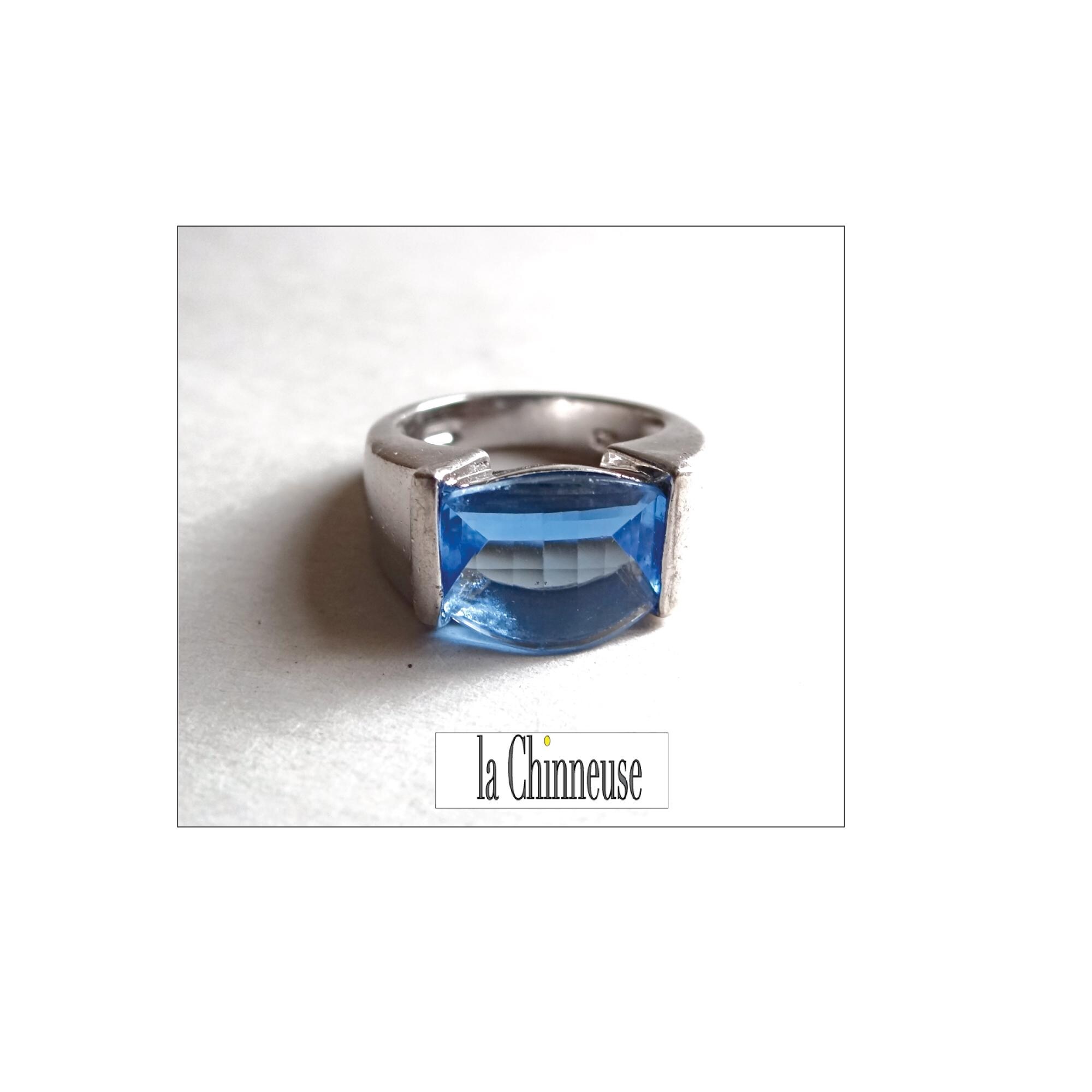 Bague Art Déco En Argent Massif - Style 'tank Ring', Taille 52, Poids 10,3 Grammes