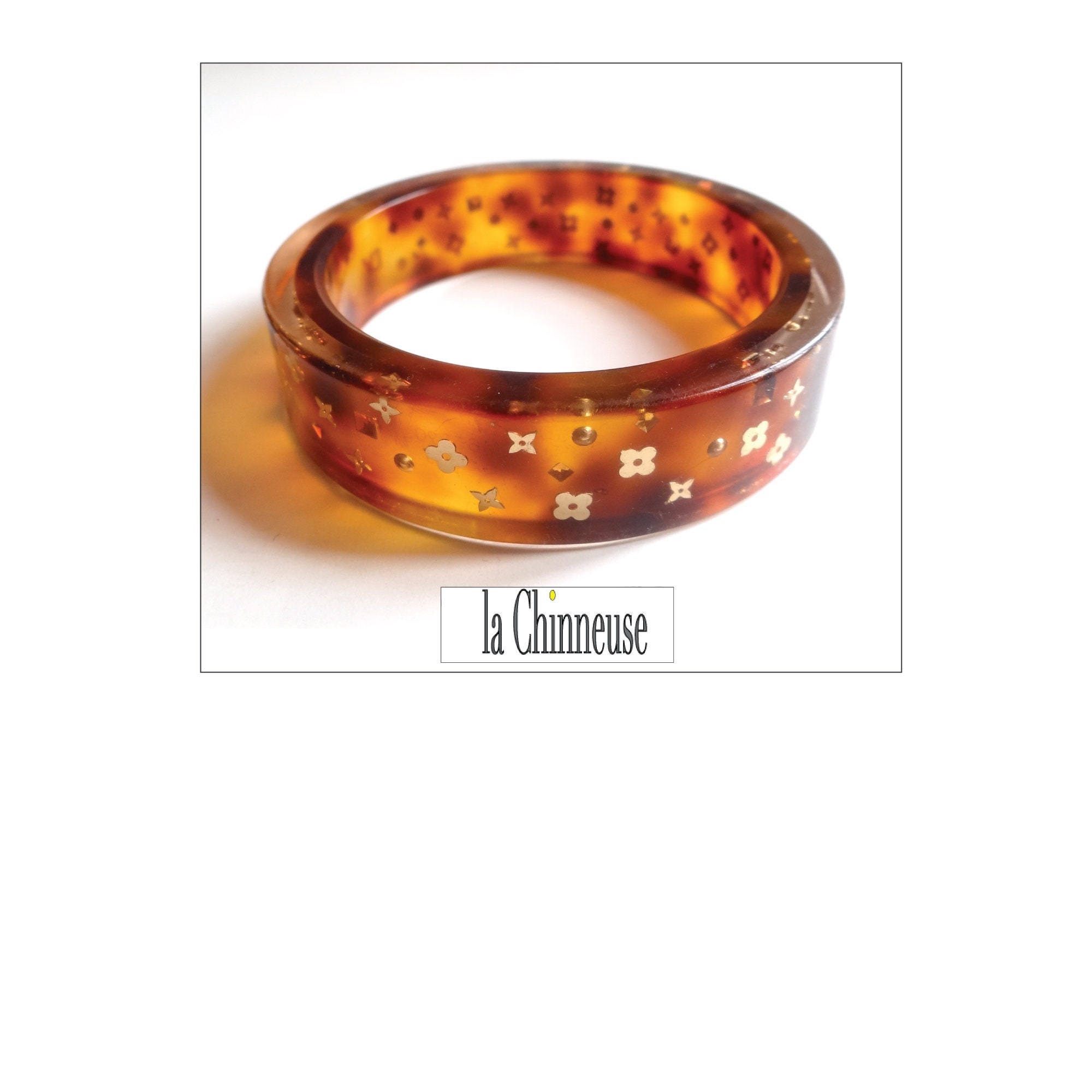 Authentic Louis Vuitton Malle Charm Twice Monogram Bangle Bracelet Super  Rare