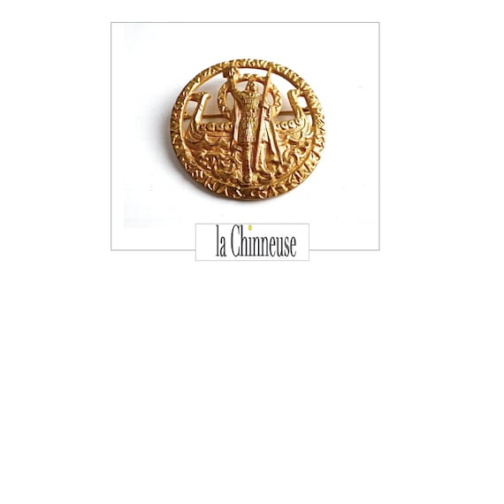 Broche Vintage émaillée Signée Arthus Bertrand - Bijou Ancien, Occasion, Parfait Pour Collectionneurs