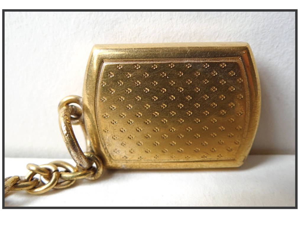 Chaine De Montre Chatelaine Ancienne - Bijou Français Argenté Fait Main