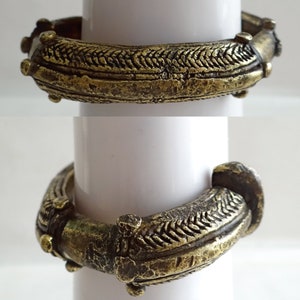 ETHNISCHE MANSCHETTE aus BRONZE Antikes Manschettenarmband Frühes 20. Jahrhundert Stammes-Armband Sammlungsstück. Bild 6