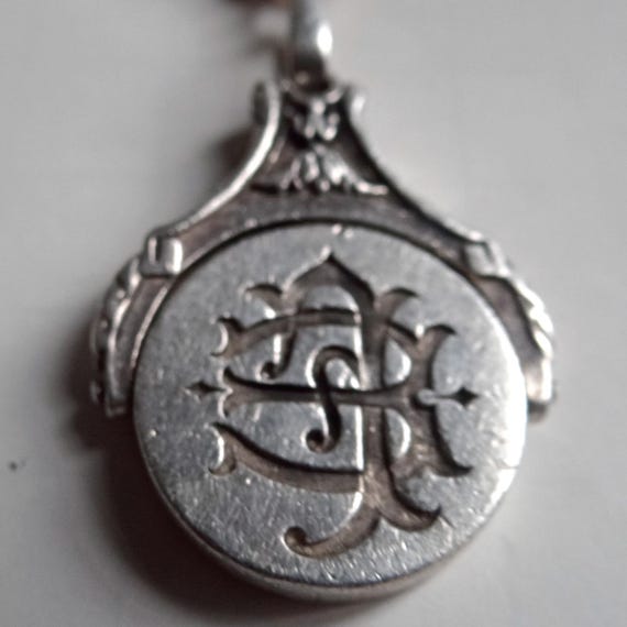 ANTIQUE WATCH CHAIN; Solid Silver & Vermeil Chate… - image 4