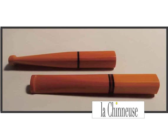 vintage bakelite cigarette holder ELEGANT Art Deco , and Damascene Cigarette . For Sale at Ruby Lane ELEGANT Art Deco Cigarette Holder