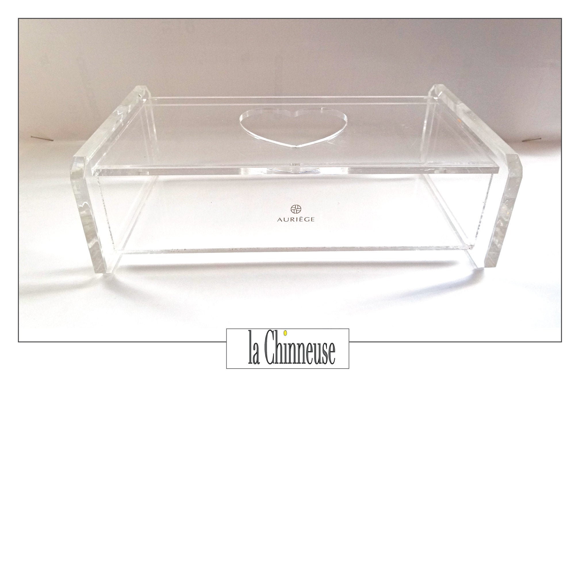 Vintage Boite en Plexi; Boite en Lucite Transparente avec Couvercle; Années 70; Design; Collectible;