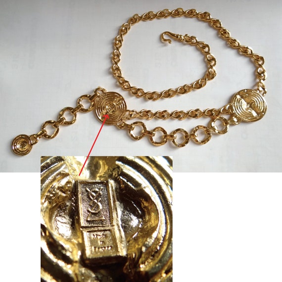 YSL BELT; Yves Saint Laurent Gold Chain Belt; Hau… - image 6