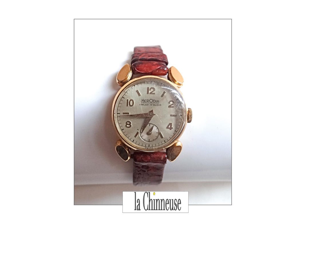 【1950s】HERODIA OH済 ヴィンテージ腕時計 HERODIA Women's Wristwatch; 18 Carat Gold Case, Vintage Swiss