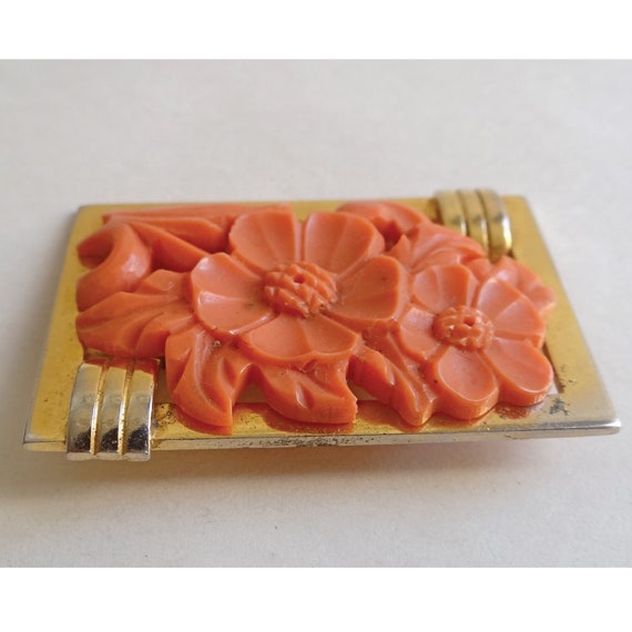 ART DECO BROOCH; Antique Brooch Signed Fabon Fse Paris, Jacob & Bengel Brooch; 1930s; For Her and Him; Antique French Signed Jewelry. View 2