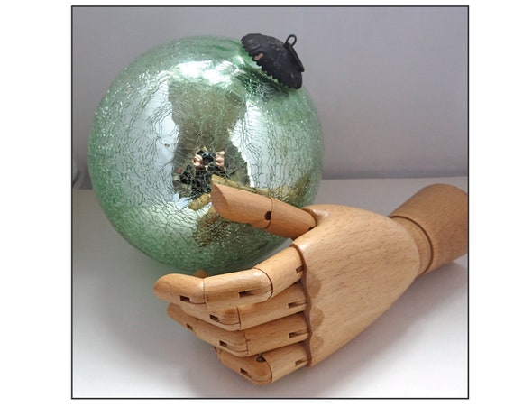 Ancienne Rare Boule De Noël En Verre Boule En Verre Craquelé 1930 Idée Cadeau Noël True Vintage Unique Find