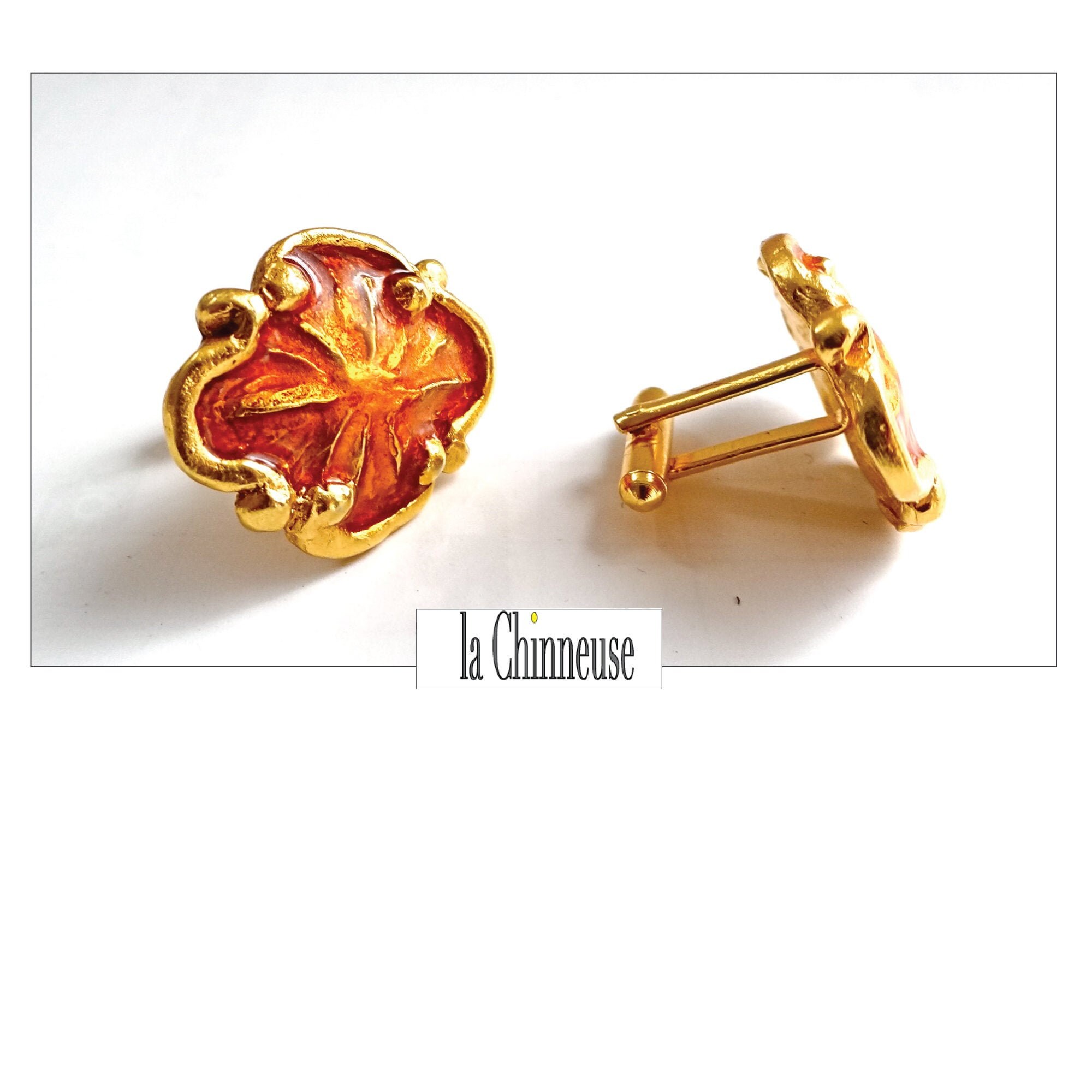 C LACROIX CUFFLINKS; Vintage Haute Couture Jewelry From the 80s