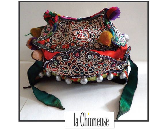 ANTIQUE Chinese Child Hat Old Chinese Children s Cap Years 1900 10