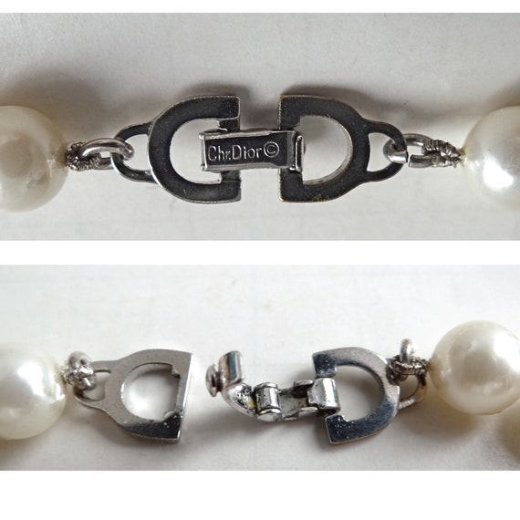 CHRISTIAN DIOR NECKLACE; Fancy pearl long necklac… - image 6