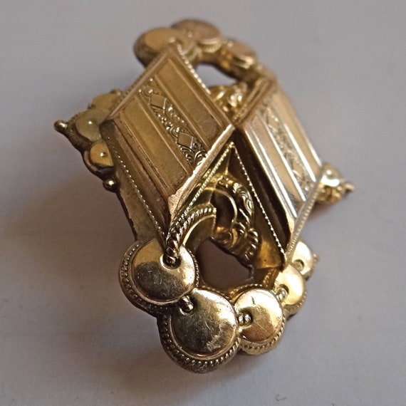 Broche Ancienne Napoléon III Lys - Bijou Antique Victorien - Occasion