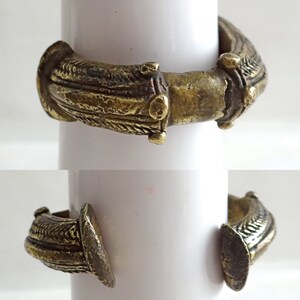 ETHNISCHE MANSCHETTE aus BRONZE Antikes Manschettenarmband Frühes 20. Jahrhundert Stammes-Armband Sammlungsstück. Bild 7