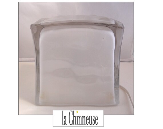Vintage Lamp Icicle Ice Cube Table Collectible Decorative Design