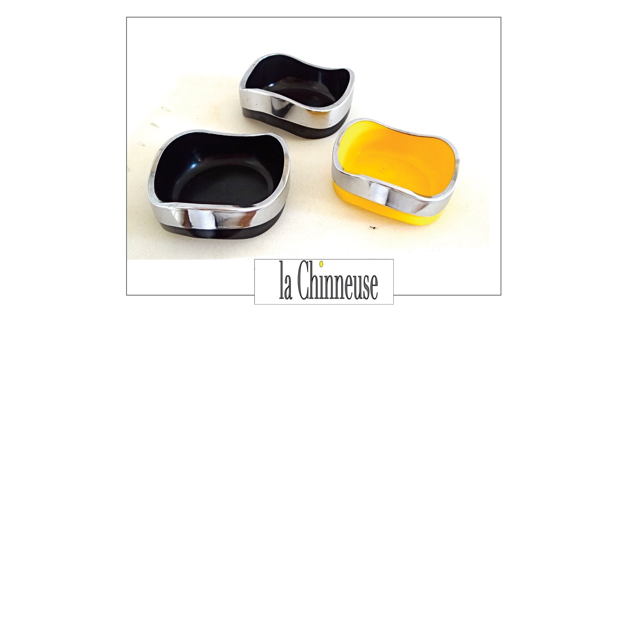 3 YAX Ashtrays; Ashtrays; Stackable Design Ashtrays; Iconic