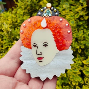 Elizabeth I brooch | Tudor | laser cut acrylic brooch