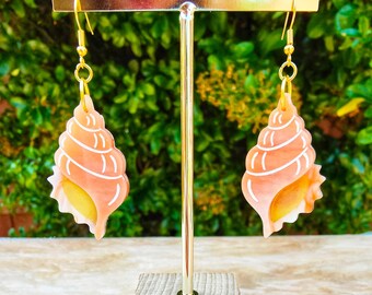 Muschel Ohrringe | Laser-cut Acrylglas
